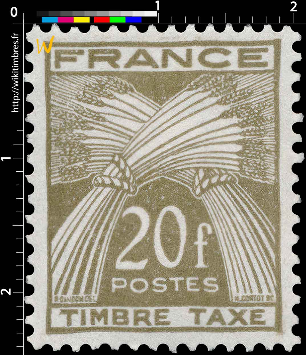 TIMBRE TAXE - type gerbes de blé