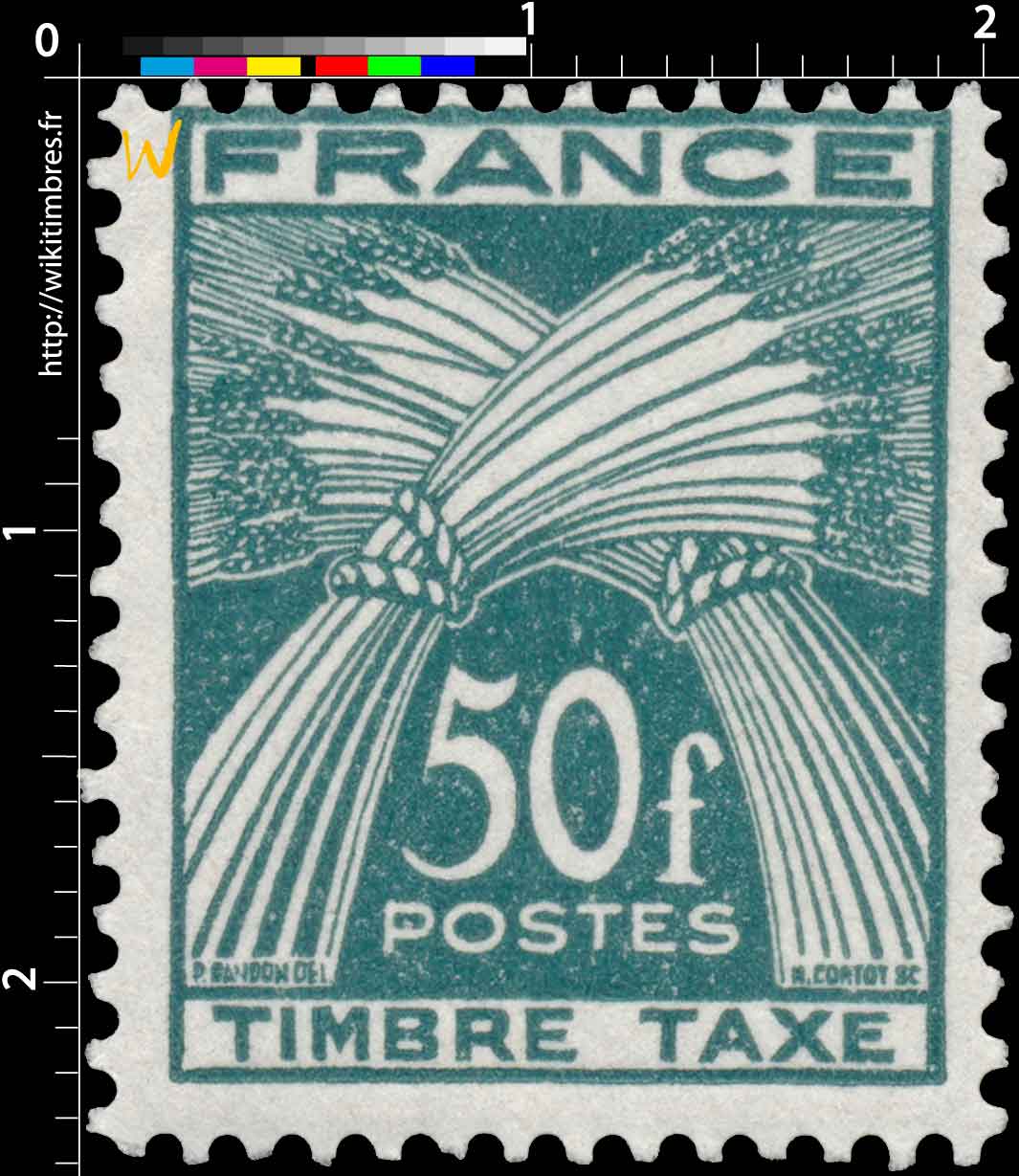 TIMBRE TAXE - type gerbes de blé