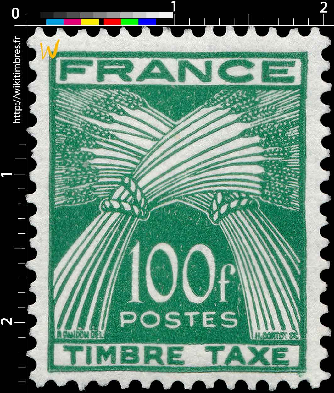 TIMBRE TAXE - type gerbes de blé