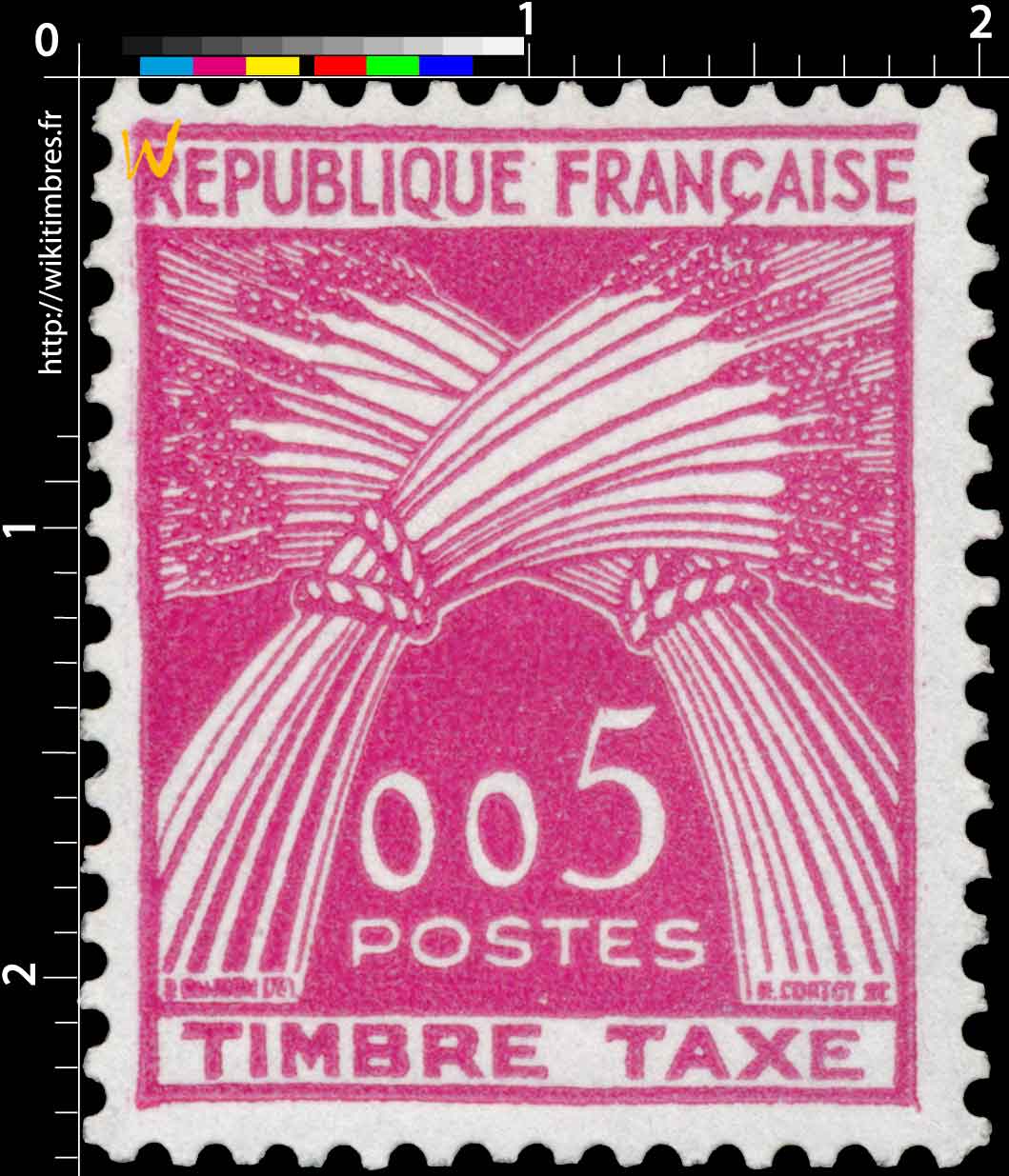 TIMBRE TAXE - type gerbes de blé