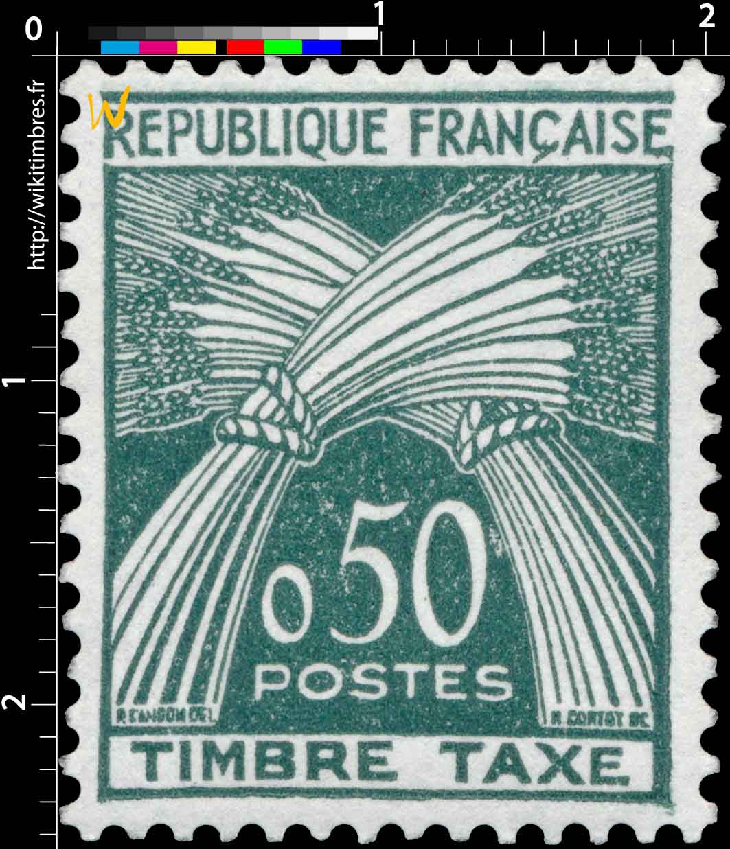 TIMBRE TAXE - type gerbes de blé