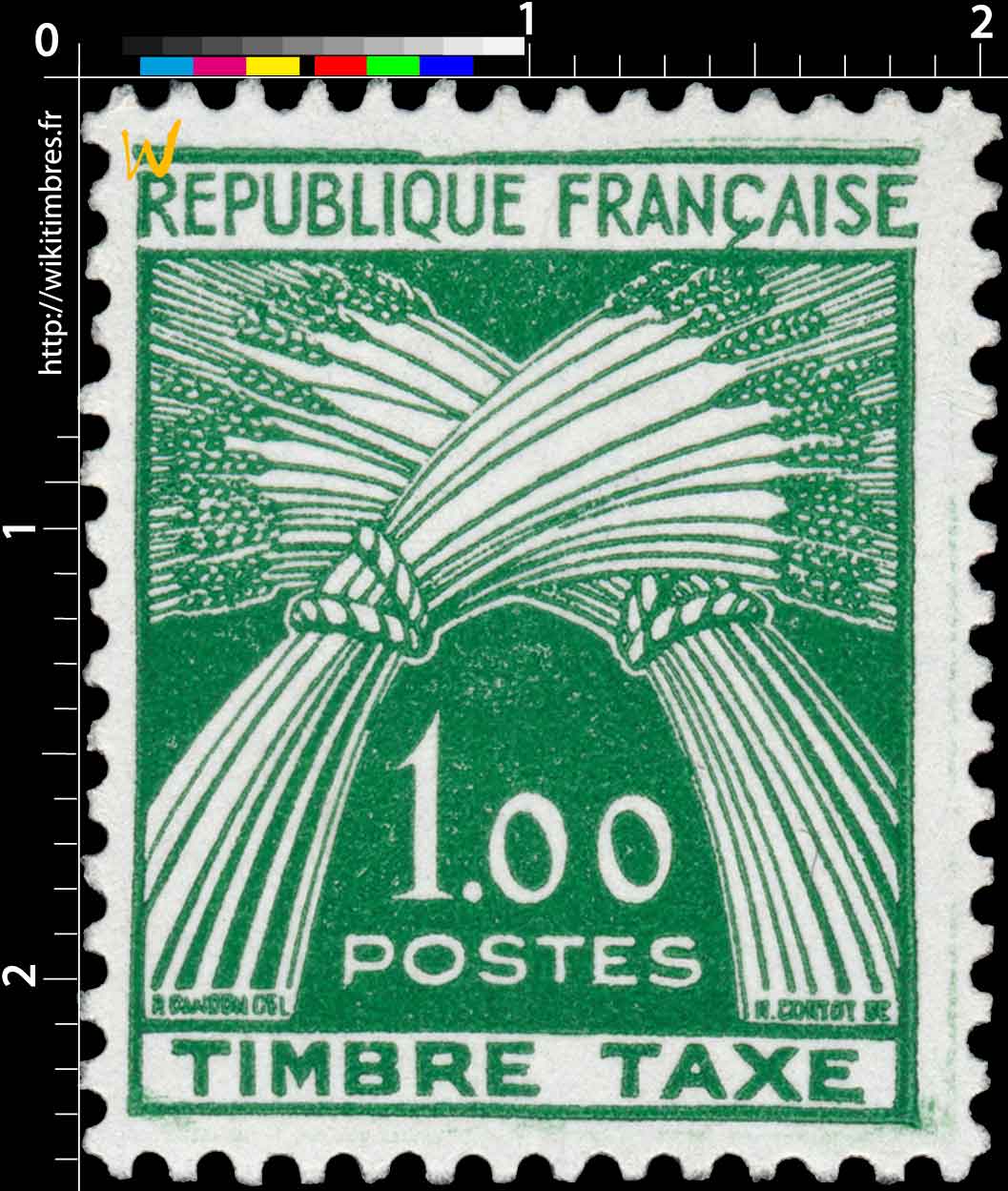 TIMBRE TAXE - type gerbes de blé