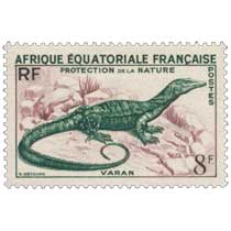 Protection de la nature Varan Afrique Équatoriale Française 