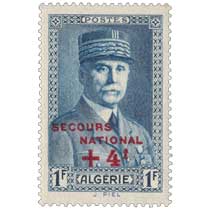 Algérie - Effigie du Maréchal Pétain. Secours National
