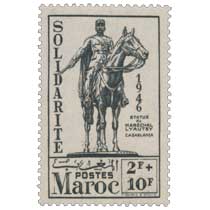 1946 Maroc - Statue équestre de Lyautey - Casablanca