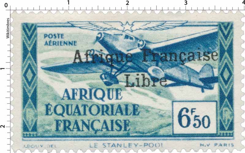 Le Stanley-Pool Afrique Équatoriale Française Poste aérienne 