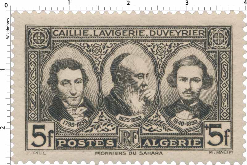 Algérie - Caillié, Lavigerie et Duveyrier