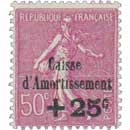 1929 Caisse d'Amortissement - type semeuse lignée / surchargé 