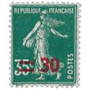 1941 Sans légende particulière - type semeuse camée surchargé