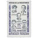 HÉROS DE LA RÉSISTANCE CINQ MARTYRS DU LYCÉE BUFFON J. ARTHUS J. BAUDRY P. BENOÎT P. GRELOT L. LEGROS