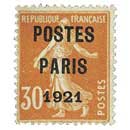 1921 POSTES PARIS