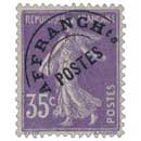 1922 Sans légende particulière - type semeuse camée surchargé