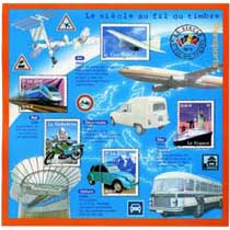 Le siècle au fil du timbre Transports.