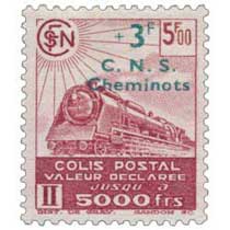 1942 COLIS POSTAL valeur déclarée jusqu'à 5000frs