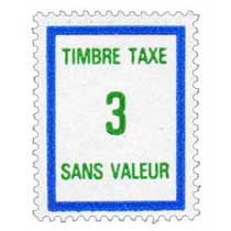 TIMBRE TAXE SANS VALEUR