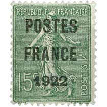 1921 POSTES FRANCE - type semeuse lignée / surchargé 