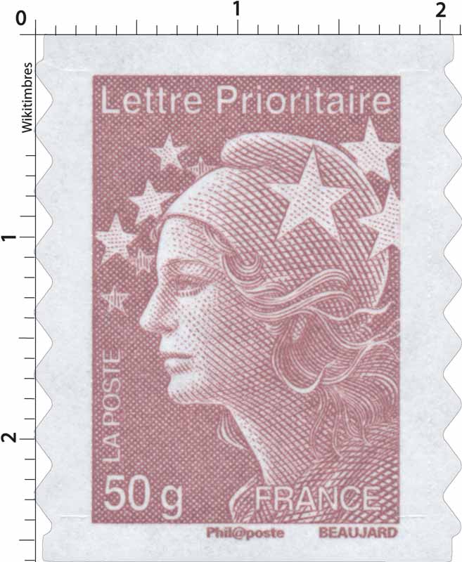 Lettre Prioritaire - type Marianne de Beaujard