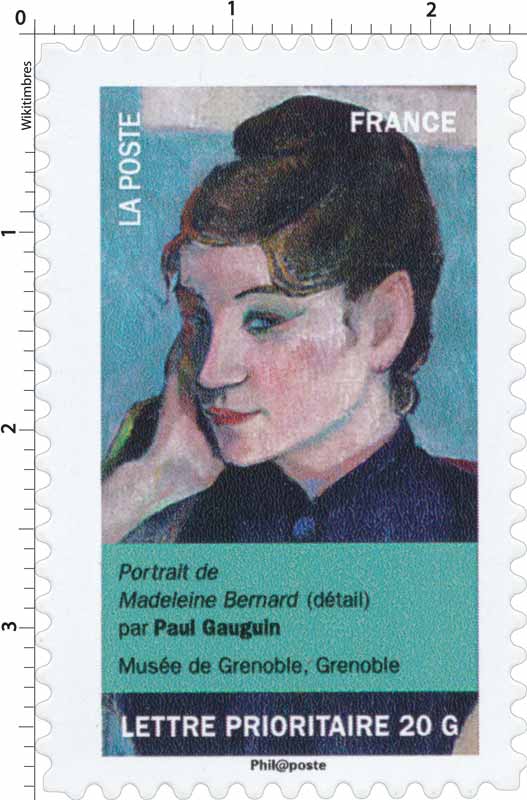 portrait de Madeleine Bernard (détail) par Paul Gauguin, musée de Grenoble, Grenoble