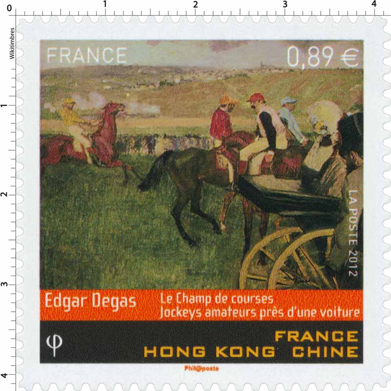 2012 Edgar Degas le champ de courses jockeys amateurs près d'une voiture Hong Kong France Chine