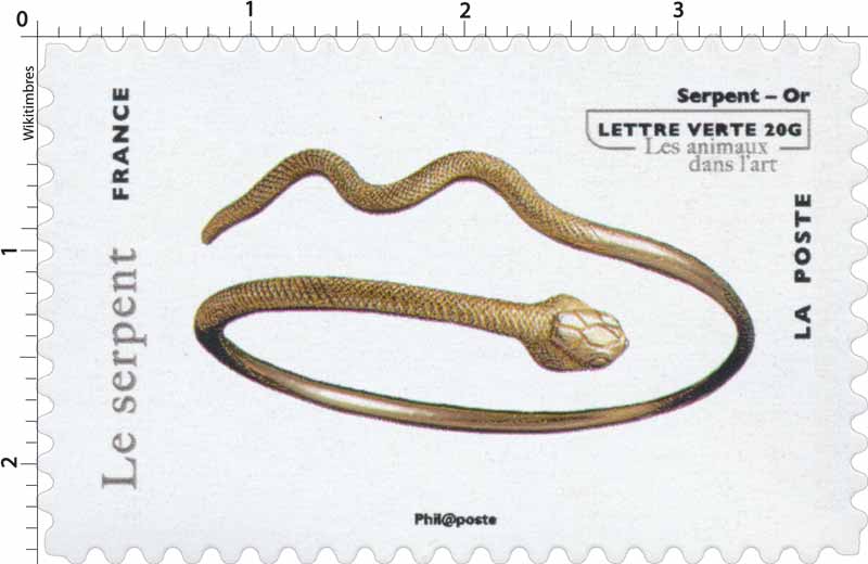 Le serpent - Serpent - Or - Les animaux dans l'art