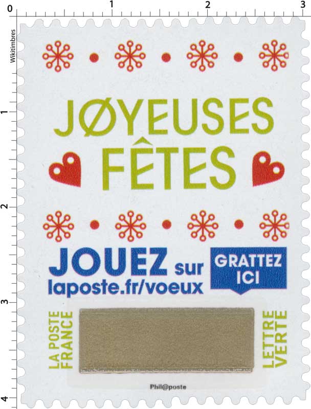 2018 Joyeuses fêtes - Jouer sur laposte.fr/voeux - Gratter ici