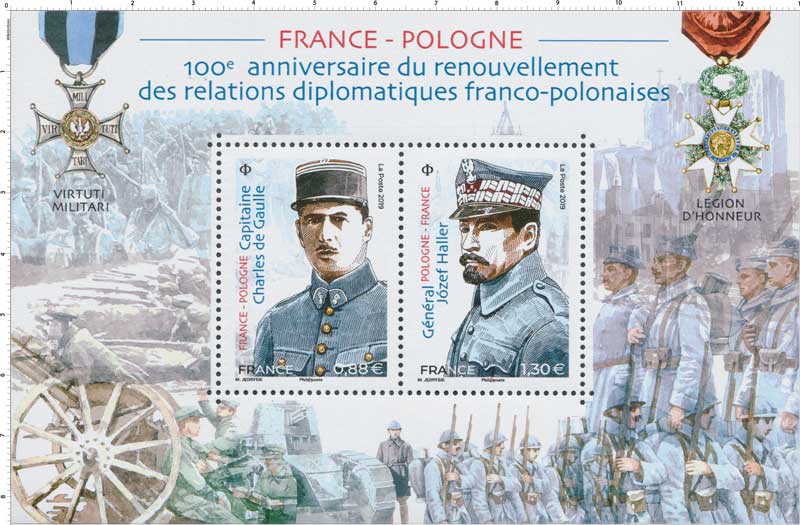 2019 FRANCE- POLOGNE 100e anniversaire du renouvellement des relations diplomatiques franco-polonaises