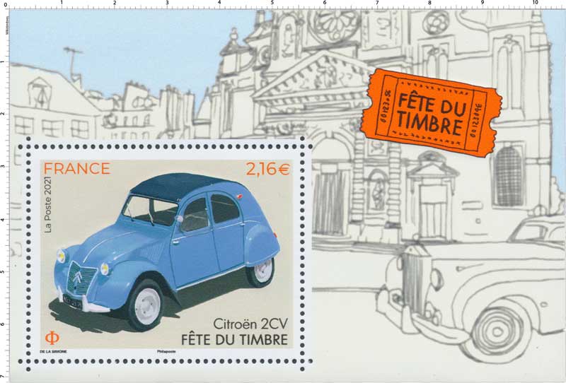 2021 Fête du timbre - Citroën  2CV 