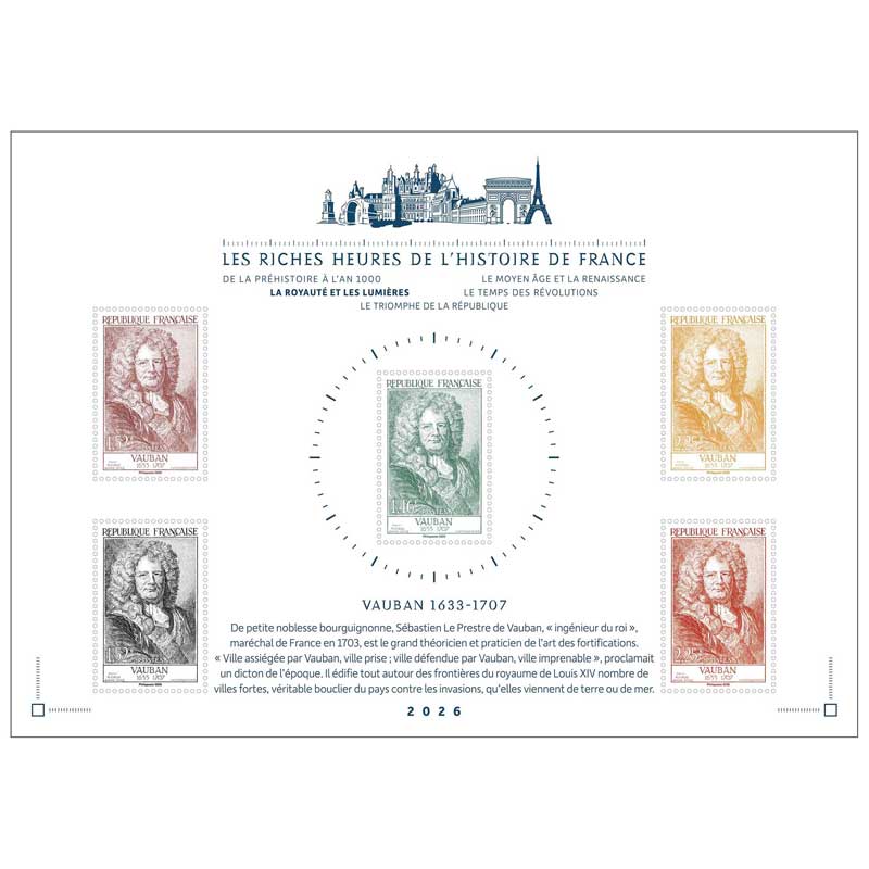 2026 LES RICHES HEURES DE L’HISTOIRE DE FRANCE LA ROYAUTÉ ET LES LUMIÈRES - Vauban 1633-1707