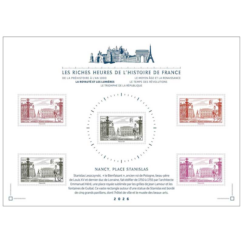 2026 LES RICHES HEURES DE L’HISTOIRE DE FRANCE LA ROYAUTÉ ET LES LUMIÈRES - Nancy, place Stanislas