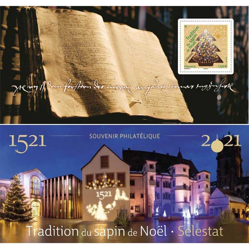 2021 souvenir philatélique -  Tradition du sapin de Noël – Sélestat 