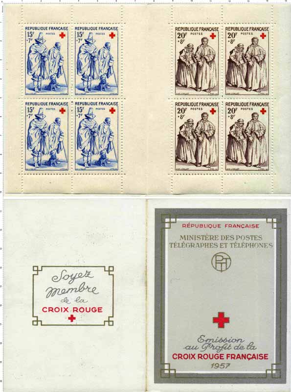 Carnet Commémoratif BC1863 Au profit de la Croix-Rouge Timbres