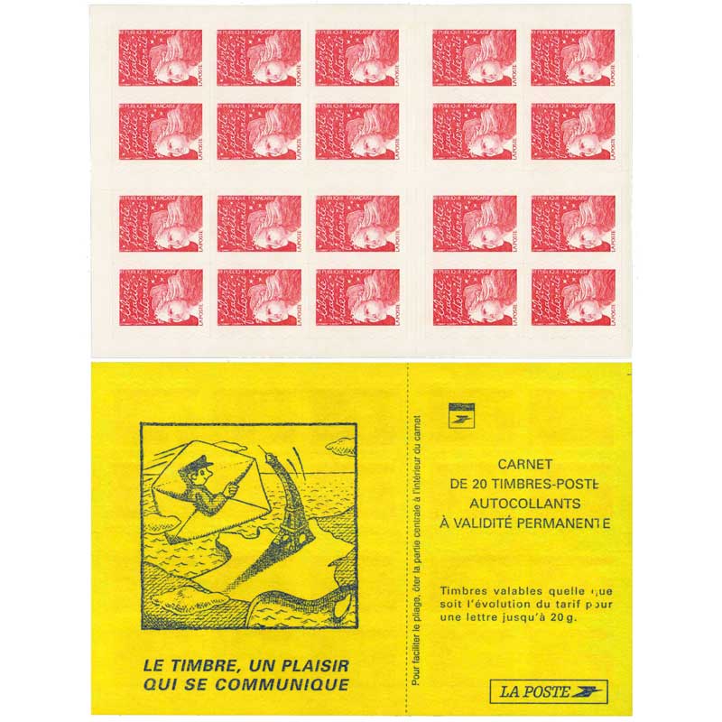 CARNET 20 TIMBRES Marianne de Luquet 1997 3085-C5 neuf non plié