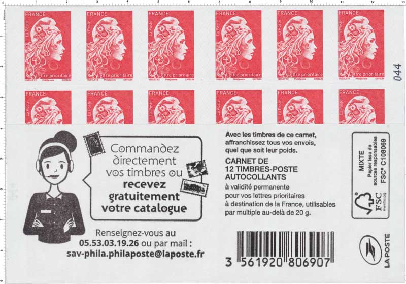 2019  Commandez directement vos timbres ou recevez gratuitement votre catalogue