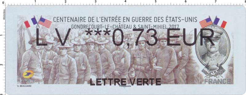 2017 Centenaire de l'Entrée en guerre des États-Unis Gondrecourt-Le-Château & Saint-Mihiel 