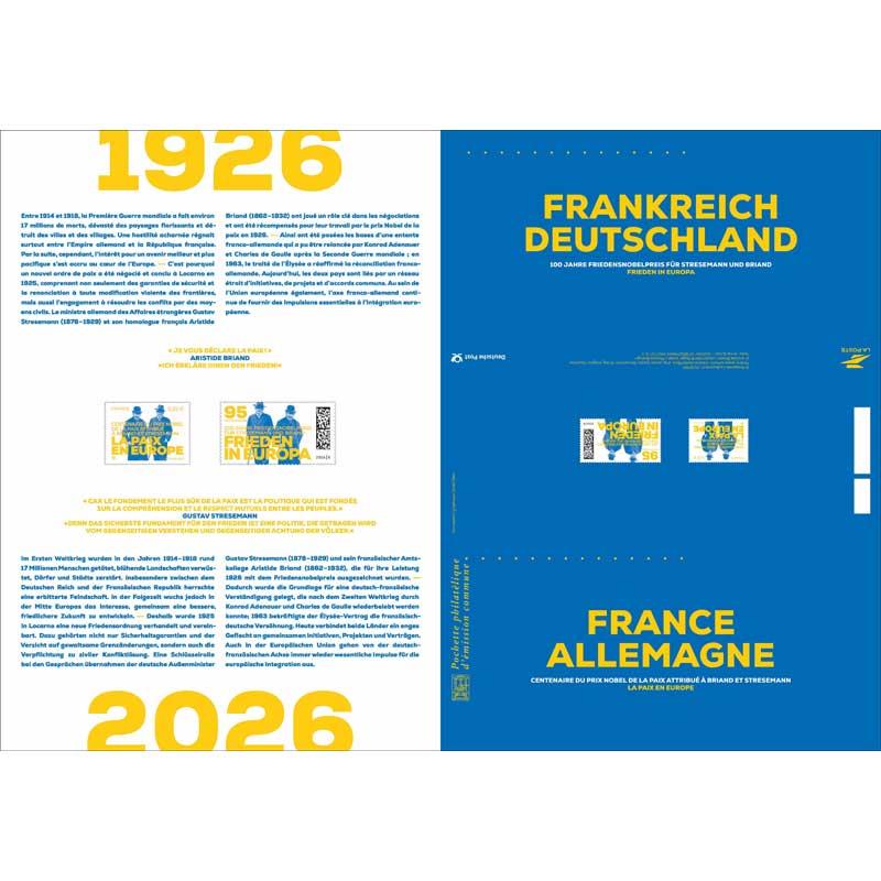 2026 Centenaire du prix Nobel de la paix attribué à Aristide Briand et Gustav Stresemann – La paix en Europe