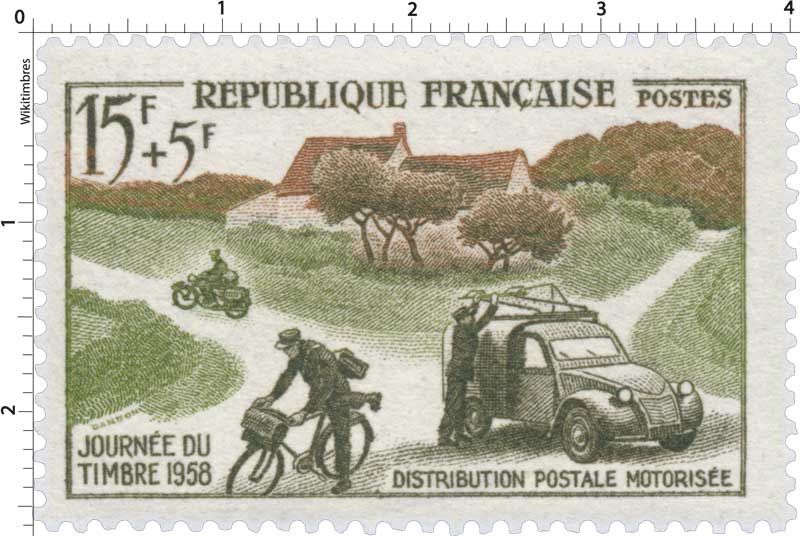 1 er jour journee du timbre 1958 a gap    298|12 