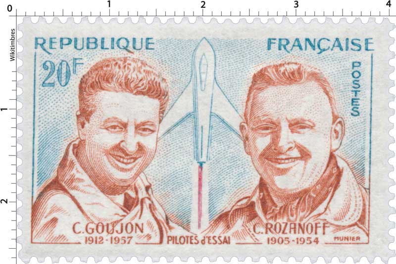 PILOTES d'ESSAI C. GOUJON 1912 - 1957 C. ROZANOFF 1905 - 1954