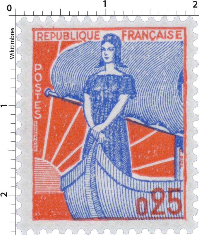 Sans légende particulière - type Marianne à la nef