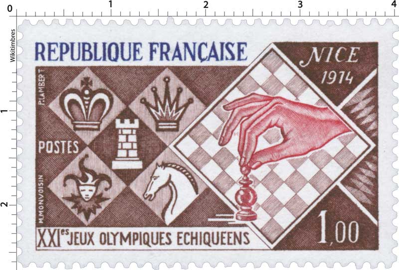 XXIes JEUX OLYMPIQUES ÉCHIQUÉENS NICE 1974