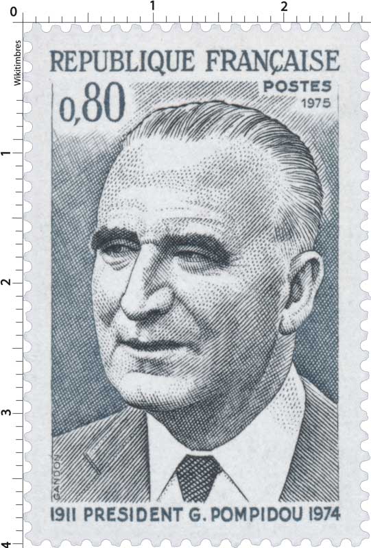 1975 PRÉSIDENT G. POMPIDOU 1911-1974