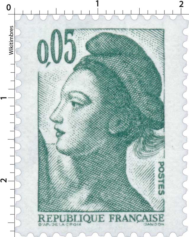 Sans légende particulière - type liberté de Gandon