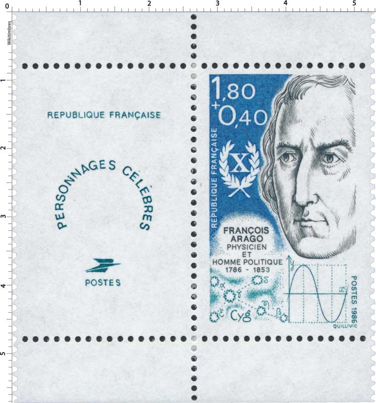 1986 FRANÇOIS ARAGO PHYSICIEN ET HOMME POLITIQUE 1786-1853