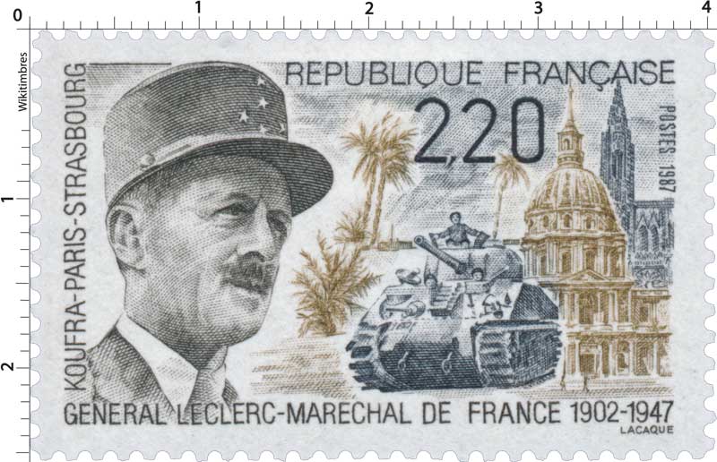 1987 GÉNÉRAL LECLERC-MARECHAL DE FRANCE 1902-1947 KOUFRA-PARIS-STRASBOURG