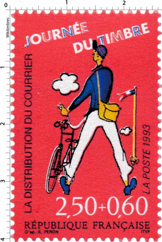 1993 JOURNÉE DU TIMBRE LA DISTRIBUTION DU COURRIER
