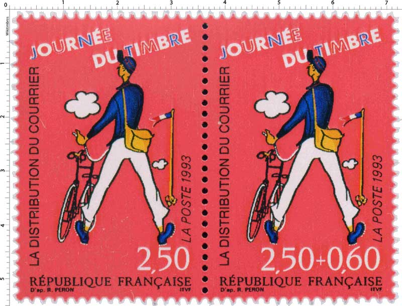 1993 JOURNÉE DU TIMBRE LA DISTRIBUTION DU COURRIER