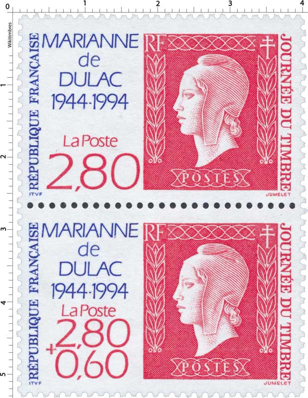 JOURNÉE DU TIMBRE MARIANNE de DULAC 1944-1994