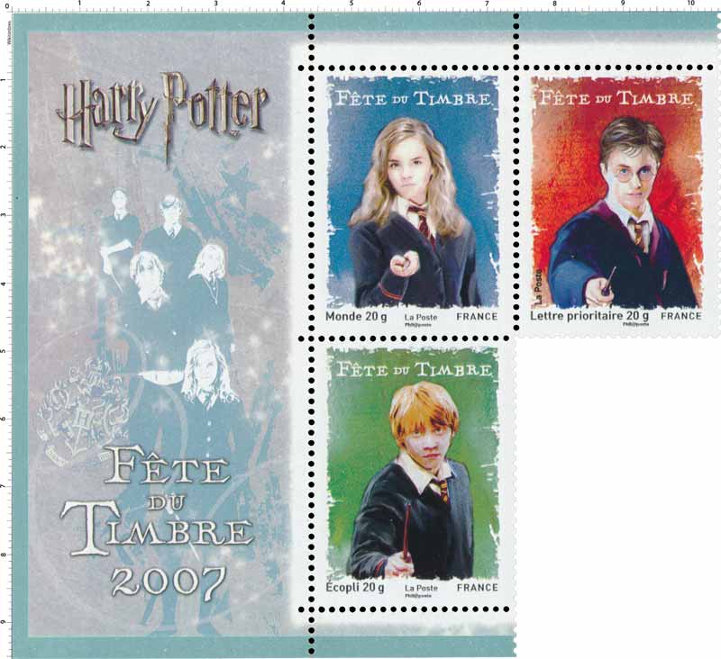 2007 FÊTE DU TIMBRE4 timbres n° 1 (Harry Potter