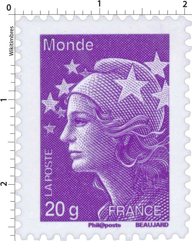 Monde - type Marianne de Beaujard