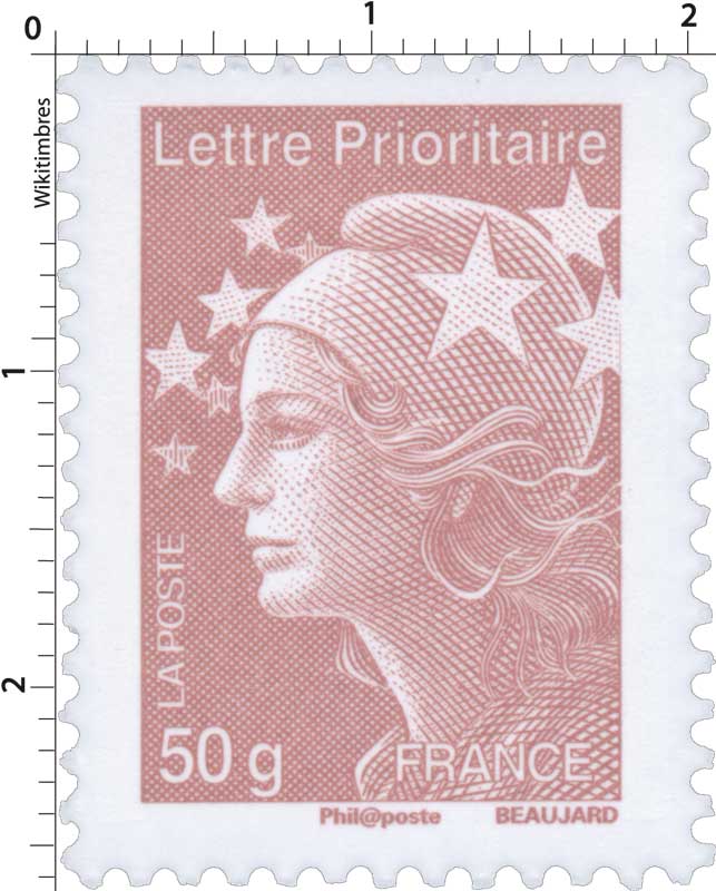 Lettre Prioritaire - type Marianne de Beaujard