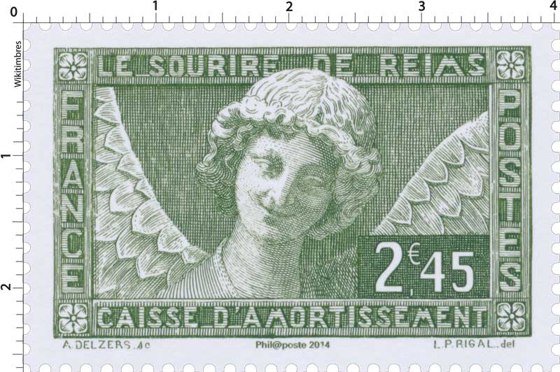 2014 Trésors de la Philatélie LE SOURIRE DE REIMS CAISSE D'AMORTISSEMENT
